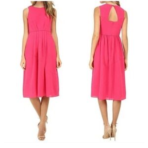 Shoshanna Mabrey Midi Dress in Hot Pink Barbie Womens Size: 4
